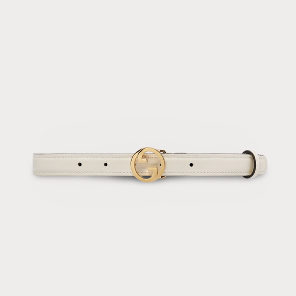 Gucci Blondie Smooth Leather Thin Belt 95 38 - Picture 1 of 5